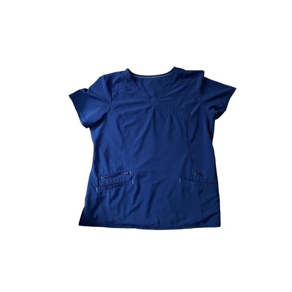 Xlg scrub star royal blue woman’s scrub scrub top - Picture 1 of 4